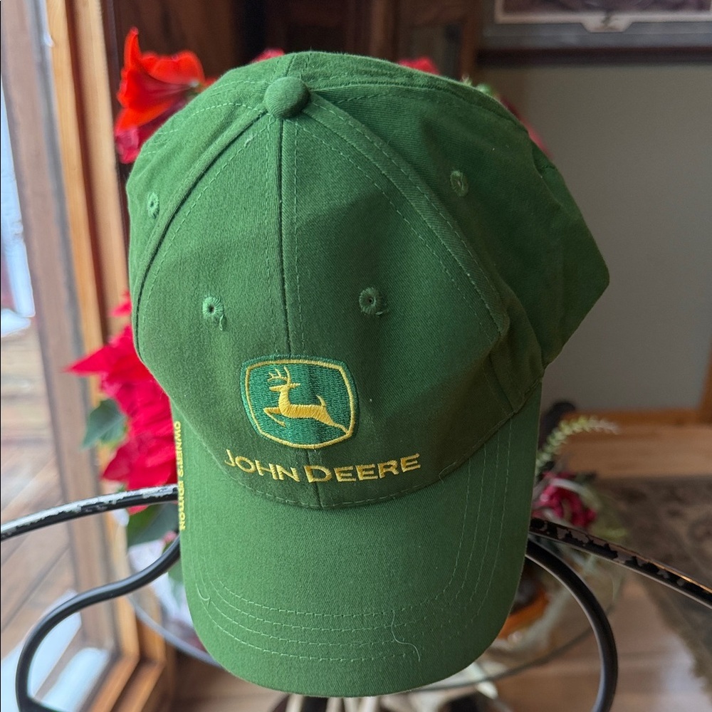 John Deere Owners Edition Green Yellow Logo Adjustabl Strapback Baseball Hat Cap